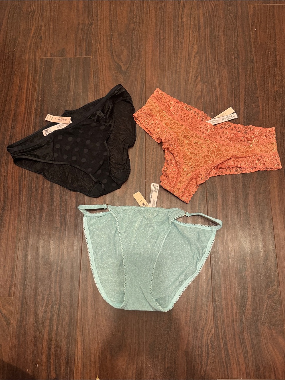 Victoria's Secret Panties NWT - Black, Aqua & Coral (3-Pack)
